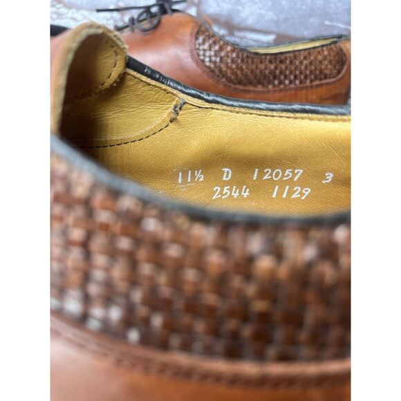 Allen Edmonds Norfolk Woven Brown Leather Oxfords Dress Shoes Men Sz 11.5D US/45 main image 7